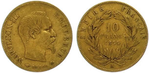 10フラン ナポレオン金貨